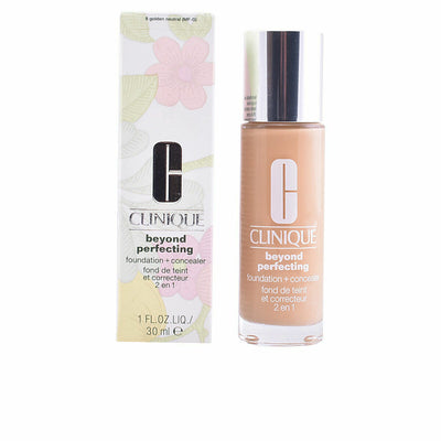 Base de Maquilhagem Fluida Clinique Beyond Perfecting 8-golden neutral Nº 8-Golden Neutral 30 ml 2 em 1