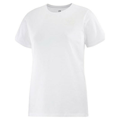 Camisola de Manga Curta Mulher Salomon Small Logo Branco