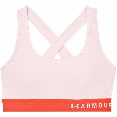 Sutiã Desportivo Under Armour Mid Crossback Cor de Rosa