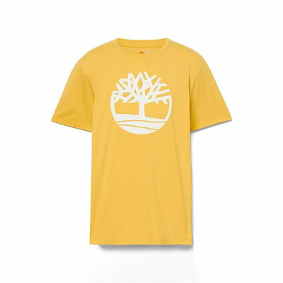 Camisola de Manga Curta Homem Timberland Kennebec River Tree Logo Short Amarelo