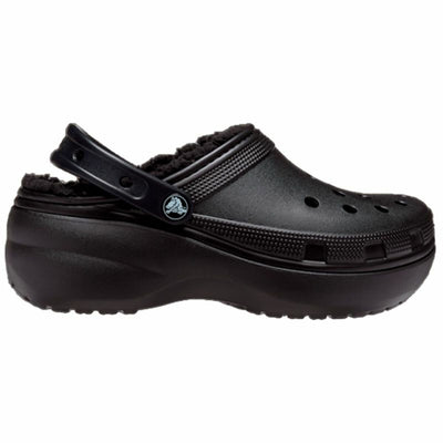 Tamancos Crocs Classic Platform Lined Clog Preto