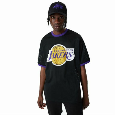 T-shirt de basquetebol New Era Mesh LA Lakers Preto