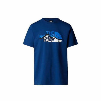 Camisola de Manga Curta Homem The North Face Mountain Line Tee NF0A87NTD1R1 Azul