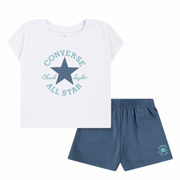 Conjunto Desportivo para Crianças Converse Cnvgboxy Tee Azul Branco