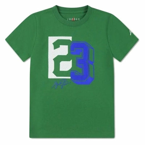 Camisola de Manga Curta Infantil Jordan Jdb Jm 23 Mesh Ss Verde
