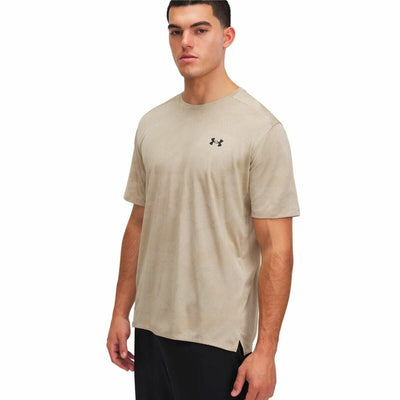 Camisola de Manga Curta Homem Under Armour Tech Marrom claro