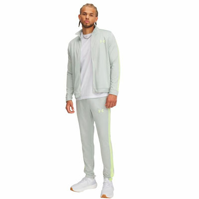 Fato de Treino para Adultos Under Armour Rival Knit Verde Claro Homem