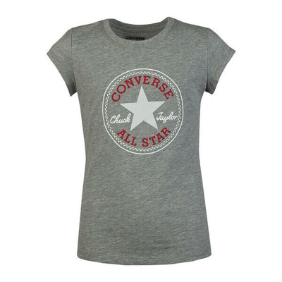 Camisola de Manga Curta Infantil Converse 468992 042 Cinzento