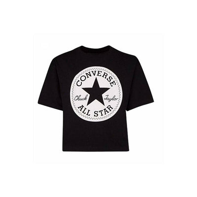 Camisola de Manga Curta Infantil Converse Signature Chuck Patch Boxy Tee Preto