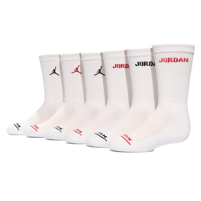Meias de Desporto Jordan JHB JORDAN LEGEND CREW 6PK BJ0343 001 Branco Infantil 6 Unidades