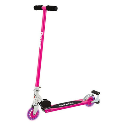 Patinete Scooter Razor S Spark Sport Preto Vermelho Cor de Rosa