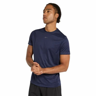 Camisola de Manga Curta Homem Reebok Id Train Ss Tech Azul Marinho