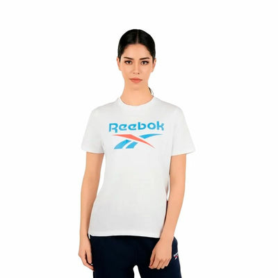 Camisola de Manga Curta Mulher Reebok Reebok Identity Branco
