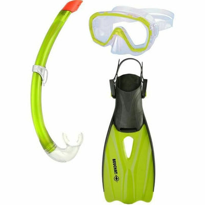 Óculos de Snorkel Verde Infantil 30-33