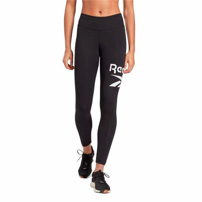 Leggings de Desporto de Mulher Reebok Identity Bl Cotton Preto