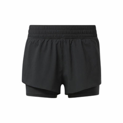 Calções de Desporto para Mulher Reebok Wor Run 2 In 1 Short Preto