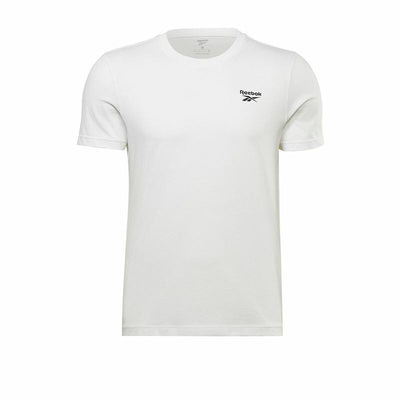 Camisola de Manga Curta Homem Reebok Identity Left Chest Logo Branco