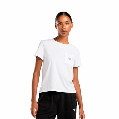 Camisola de Manga Curta Mulher Reebok Identity Small Logo Branco (XS)