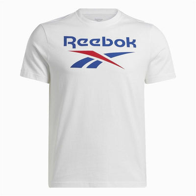Camisola de Manga Curta Homem Reebok Identity Big Stacked Logo Branco