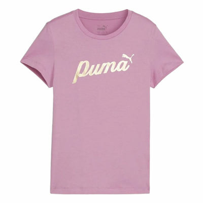Camisola de Manga Curta Infantil Puma Essentials+ Script Metallic G
