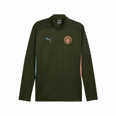 Sweatshirt de Treino para Adultos Puma Manchester City 24/25 Training Azeitona