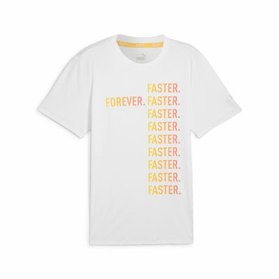 T-Shirt de Desporto de Manga Curta Puma Run Favorites Forever Faster Branco