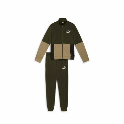 Fato de Treino Infantil Puma Colorblock Poly Suit Caqui Azeitona