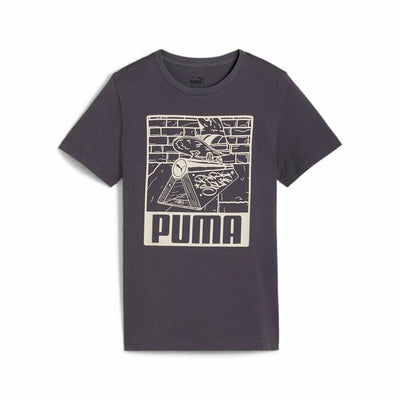 Camisola de Manga Curta Infantil Puma Roxo