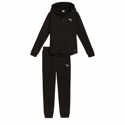 Fato de Treino Infantil Puma Hooded Sweat Suit Flecce Cl Preto