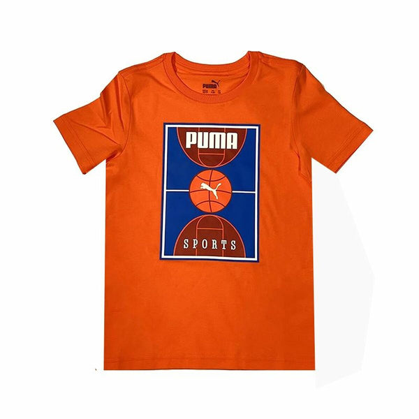 Camisola de Manga Curta Infantil Puma Bppo Basket Blank Ba Laranja
