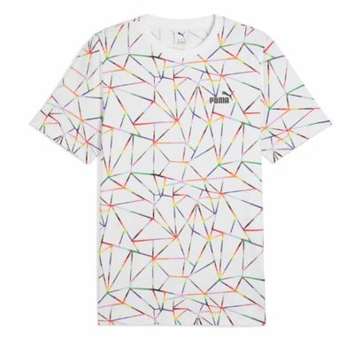 Camisola de Manga Curta Homem Puma LOVE UNITED AOP Tee   684700 02 Branco