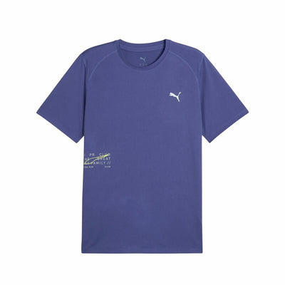Camisola de Manga Curta Homem Puma Run Graphic Azul