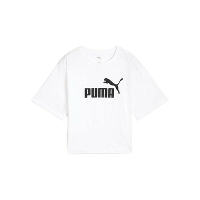Camisola de Manga Curta Mulher Puma ESS Cropped No. 1 Logo Relaxed Tee C/O 684972 02 Branco