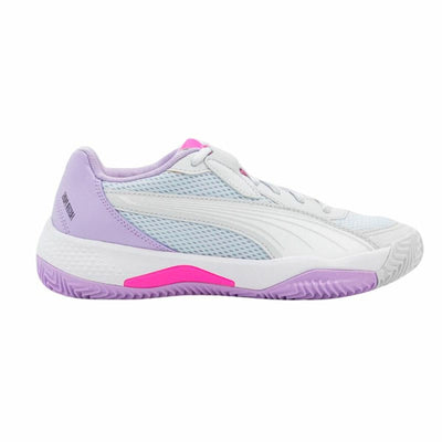 Sapatilhas de Pádel para Adultos Puma NOVA Court Branco Lilás
