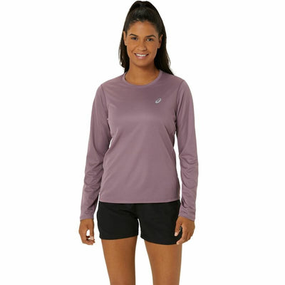 Camisa de Manga Comprida Mulher Asics Core Ls Top Cor de Rosa Ameixa