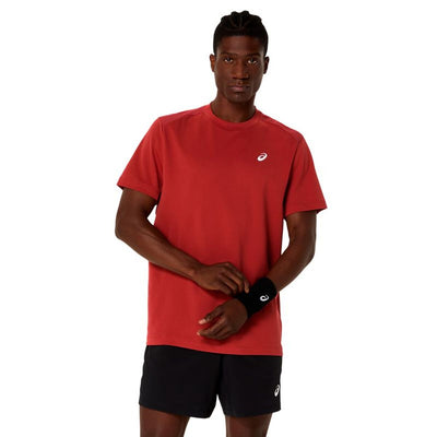 Camisola de Manga Curta Homem Asics Court Vermelho