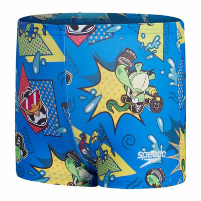 Fato de Banho Criança Speedo Digital Allover Aquashort Anil