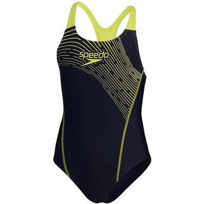 Fato de Banho de Menina Speedo Medley Logo Medalist Preto