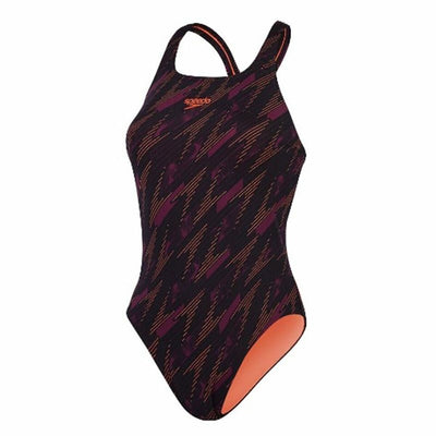 Fato de Banho Mulher Speedo Hyperboom Allover Laranja