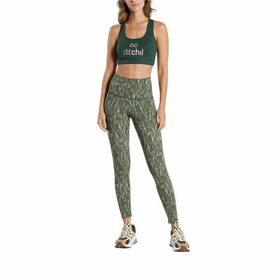 Leggings de Desporto de Mulher Ditchil Ditchil Vibrant Azeitona