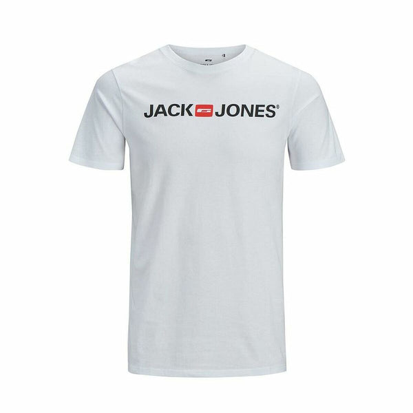 T-Shirt de Desporto de Manga Curta JJECORP LOGO TEE SS O-NECK NOSS  Jack & Jones  12137126  Branco