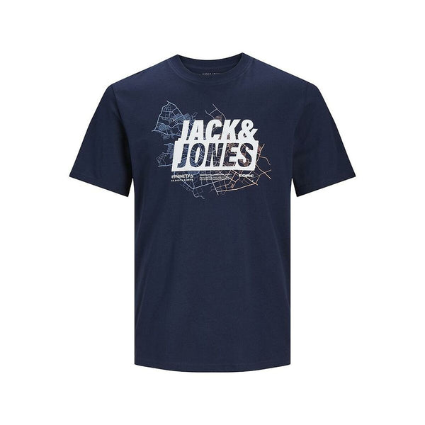 Camisola de Manga Curta Homem Jack & Jones LOGO TEE SS 12252376 Azul Marinho