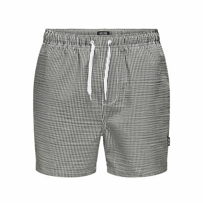 Calção de Banho Homem Only & Sons Onsted Stripe Seersucker Branco Preto