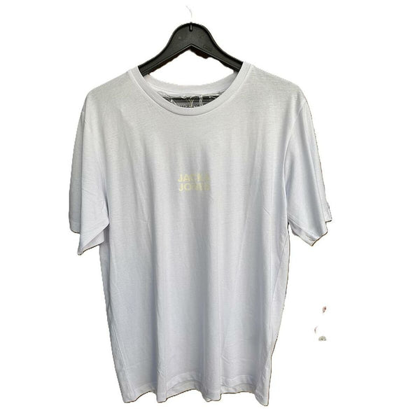 Camisola de Manga Curta Homem Jack & Jones JJORLA TEE SS CREW NEW 12270873 Branco