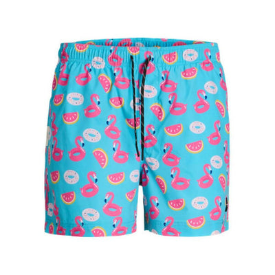 Calção de Banho Homem Jack & Jones JPSTMAUI JJSWIM NOVELTY AOP AKM SN 12272809 Azul