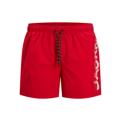 Calção de Banho Homem Jack & Jones JPSTMAUI JJSWIM SPLICE LOGO AKM Vermelho