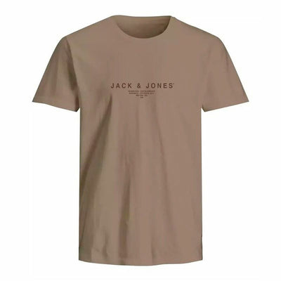Camisola de Manga Curta Homem Jack & Jones Marrom claro