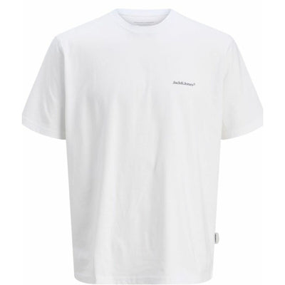 Camisola de Manga Curta Homem Jack & Jones JORSPLIT BACK TEE 12272996 Branco