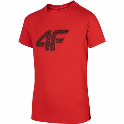 Camisola de Manga Curta Infantil 4F Melange Vermelho