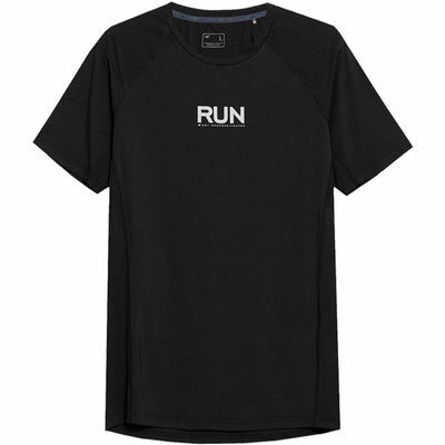 Camisola de Manga Curta Homem 4F Run Preto